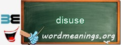 WordMeaning blackboard for disuse